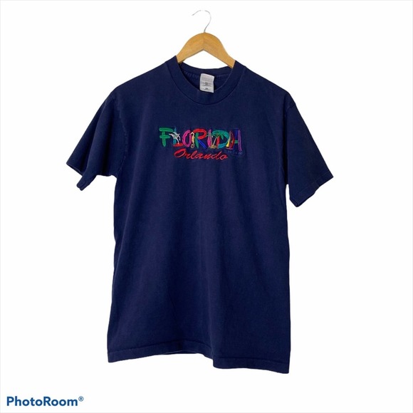 Vintage Tops - VTG Embroidered Florida Single Stitch Tee